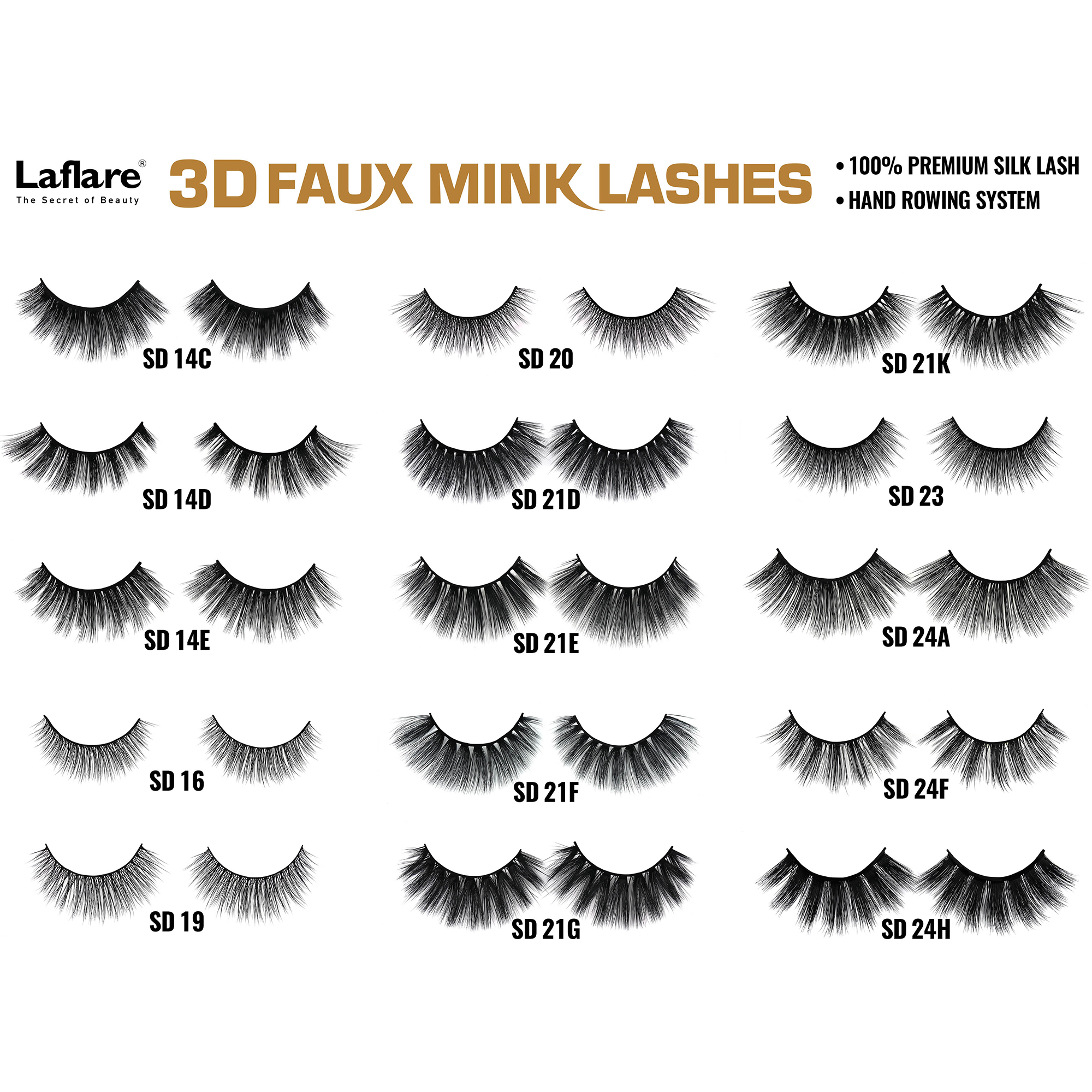 LAFLARE 3d Faux Mink Lashes - SD01K