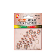 Beauty Town copper hair twister spiral hair jewelry for braids and dreadlock beads 2 pieces
