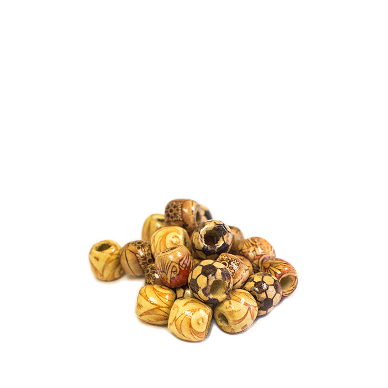 Perles en bois Hera Beauty avec motif moyen