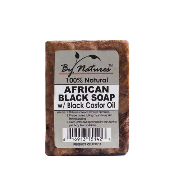 Savon noir africain BY NATURES 7 oz [HUILE DE RICIN NOIRE]