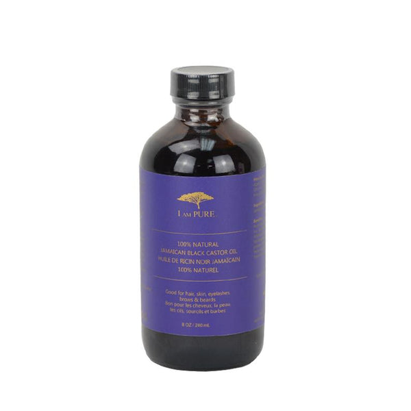 Huile de ricin noire jamaïcaine 100 % naturelle I AM PURE 8 oz