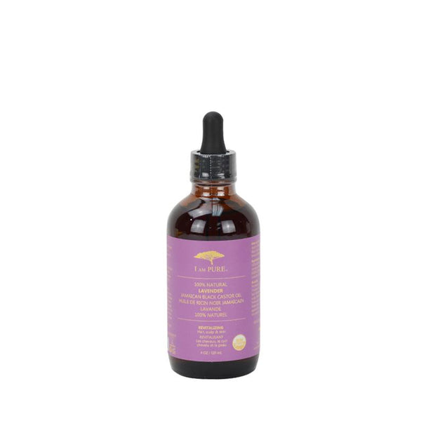 I AM PURE 100% Natural Jamaican Black Castor Oil [LAVENDER] 4oz