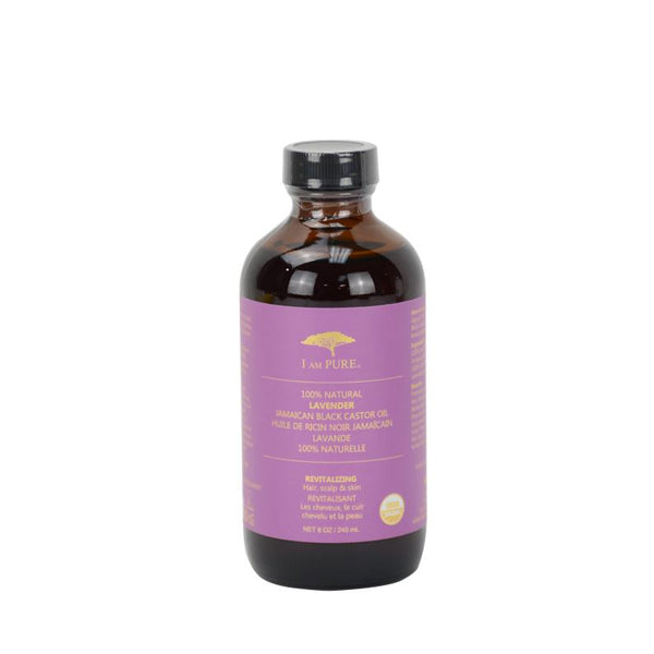 I AM PURE 100% Natural Jamaican Black Castor Oil [LAVENDER] 8oz