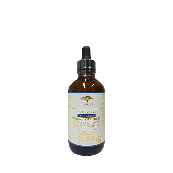 I AM PURE 100% Natural Organic Castor Oil [Rosemary] 4oz