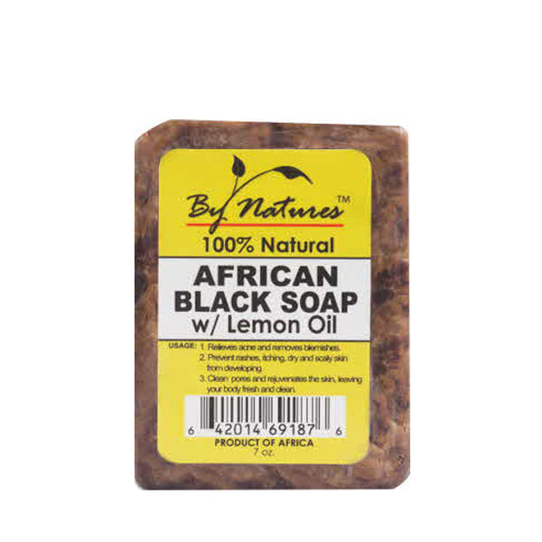 BY NATURES African Black Soap 7oz [LEMON OIL]