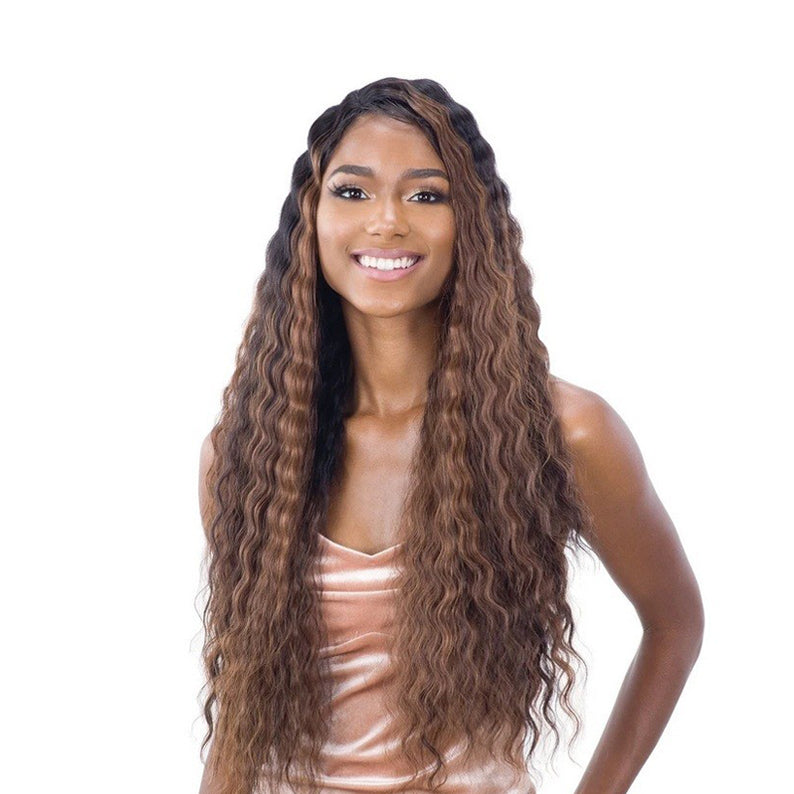 SHAKE N GO Freetress Equal Lace & Lace Synthetic Lace Front Wig DEEP WAVER 002