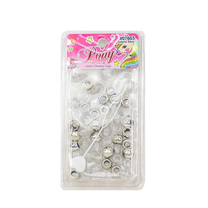 BEAUTY TOWN Hair Beads [SILVER & WHITE] #07665