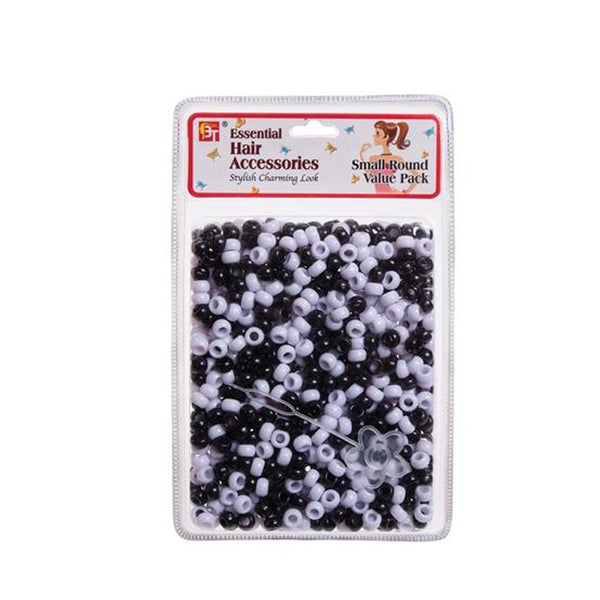 Perles pour cheveux BEAUTY TOWN [NOIR ET BLANC] #07713