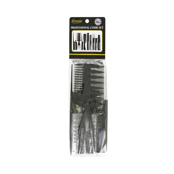 ANNIE #00081 Comb Set 10ct [BLACK]