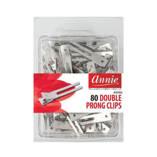 ANNIE #03082 Double Prong Clips 80ct