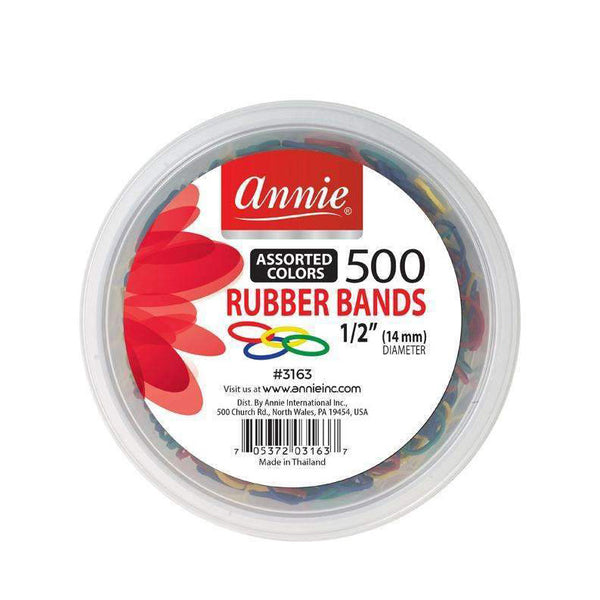 ANNIE #03163 Rubber Bands 500ct [ASSORTED COLOR]