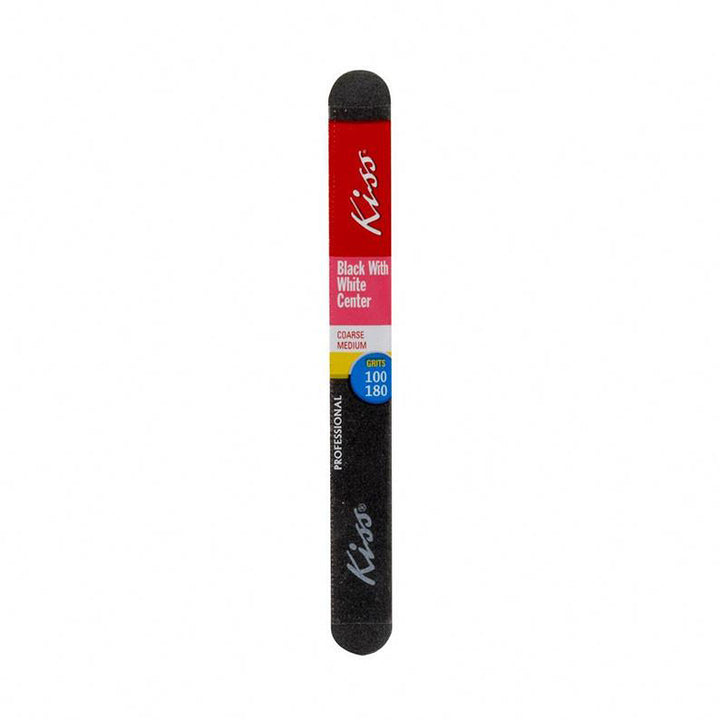 KISS NAIL FILE #F180N Black-N-White Center File