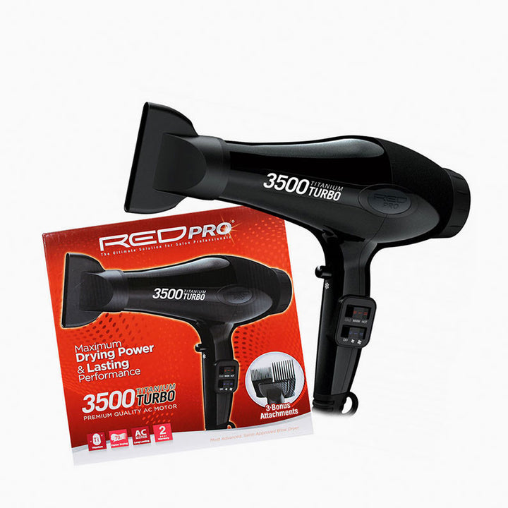 [Kiss] Red Pro 3500 Titanium Turbo Hair Dryer #bdp02N - Tools & Accessories