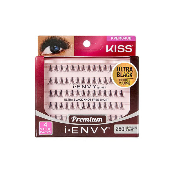 KISS iENVY 2X Volume Ultra Black Knot Free #KPE04UB SHORT