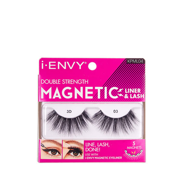 KISS iENVY Double Strength Magnetic Lashes #KPML04 3D 03