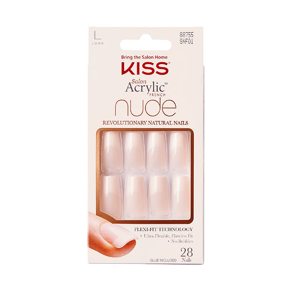 KISS Salon Acrylic French Nude [L] #SNF01 - REVEAL IT