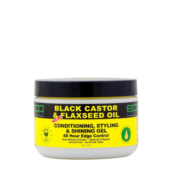 ECO Black Castor & Flaxseed Oil Conditioning & Shining Gel 8oz