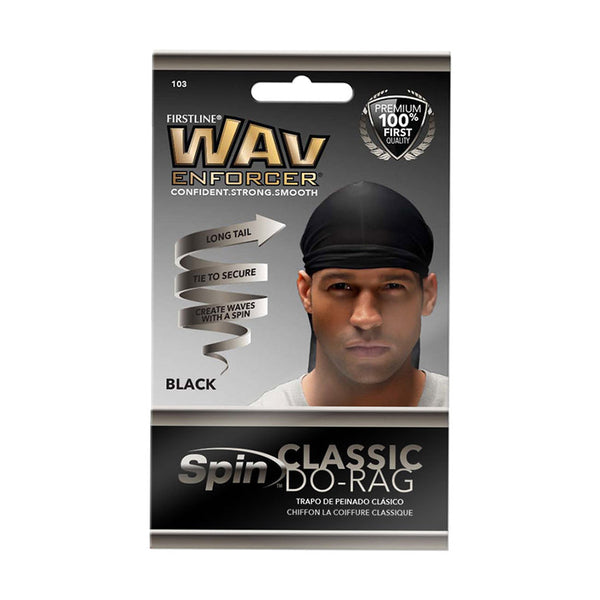 FIRSTLINE WAVENFORCER Classic Do-rag [BLACK] #103