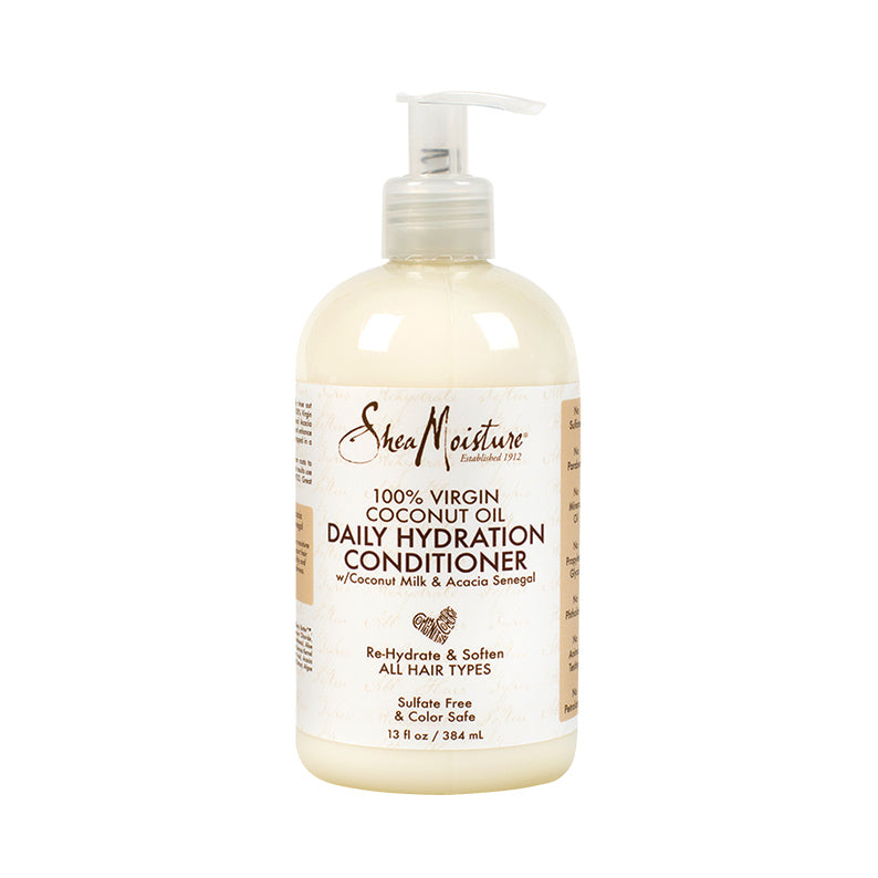 Shea Moisture Virgin Coconut Oil Daily Hydration coconut oil hair conditioner pump bottle for moisturizing hair