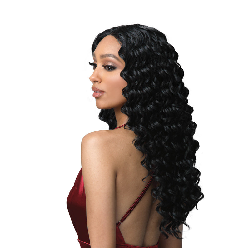 Perruque synthétique à raie profonde Bobbi Boss de 12,7 cm avec dentelle frontale MLF464 - Brielle