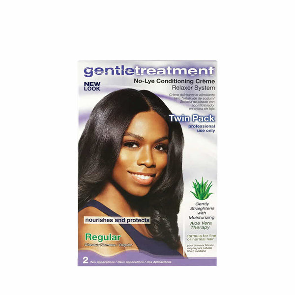 GENTLE TREATMENT No-lye Conditioning Creme Relaxer System Twin Pack Kit