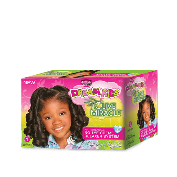 AFRICAN PRIDE Dream Kids Olive Miracle No-lye Creme Relaxer System Kit - REGULAR