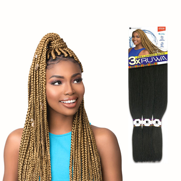 SENSATIONNEL African Collection 3X RUWA Pre-Layered Braid 24"