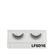 LAFLARE 3D faux mink lashes LFSD16 dramatic wispy pair in clear plastic case for fuller eye makeup