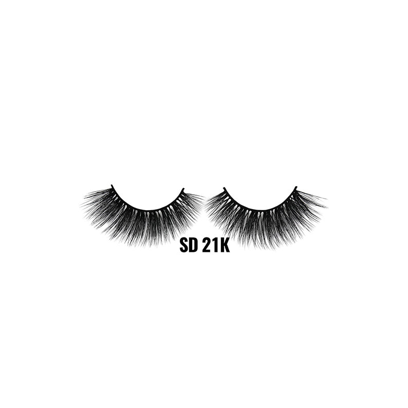 LAFLARE 3D faux mink lashes SD 21K dramatic wispy black strip lashes for volumized glam