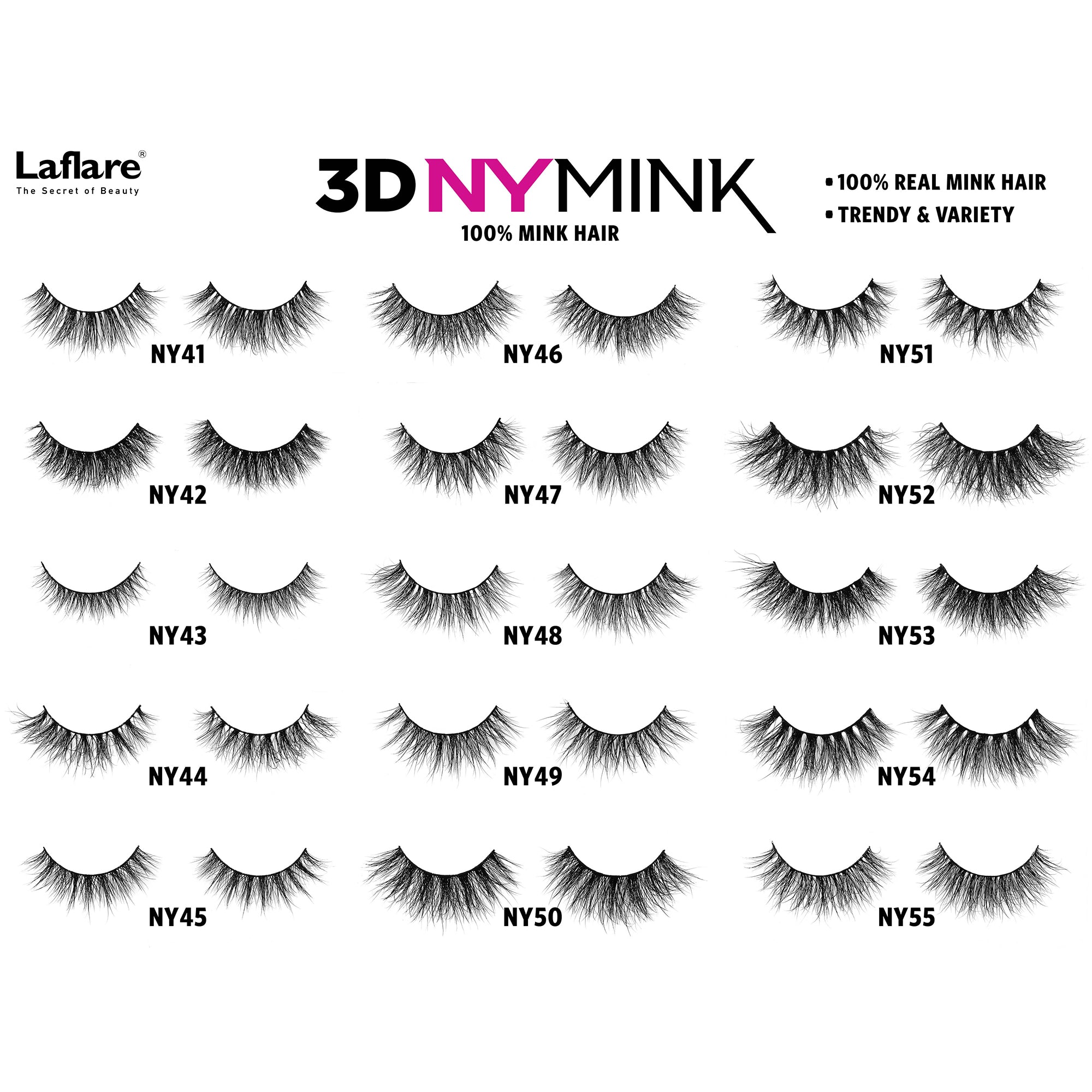 LAFLARE 3d Ny Mink Lash - NY67