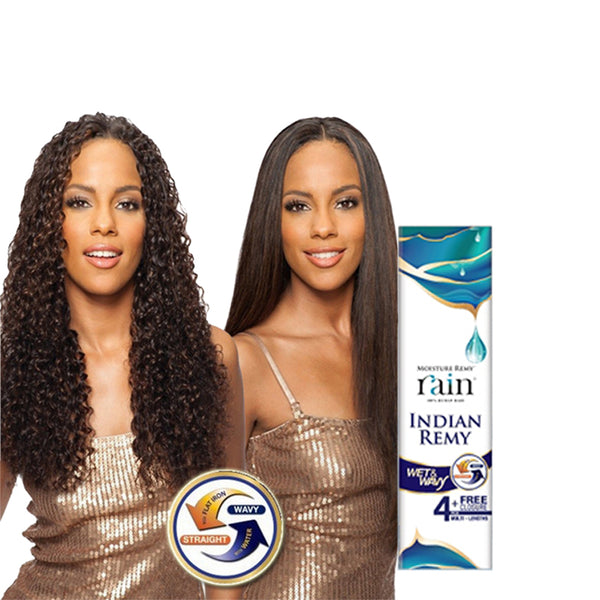 SHAKE N GO RAIN Moisture 100% Indian Remy Wet & Wavy 4pcs Long Deep