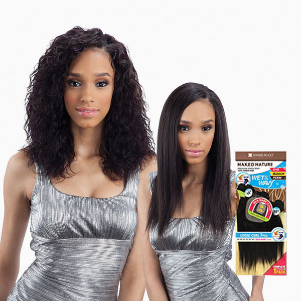 [Shake N Go] Naked Natural Wet & Wavy Loose Curl 7Pcs - Weaves