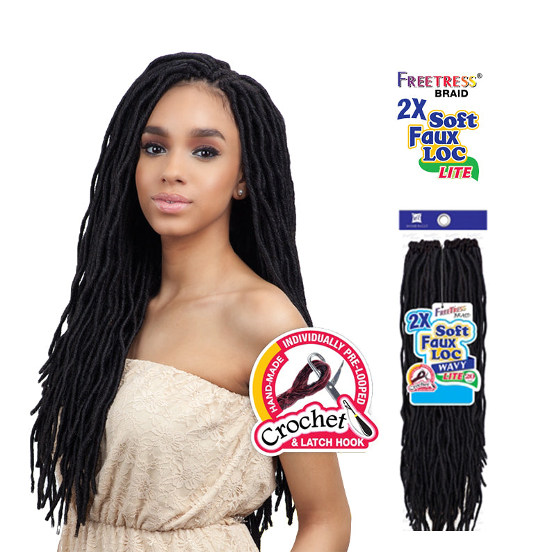 FREETRESS Braid 2X Faux Locs Ondulés Doux 20"