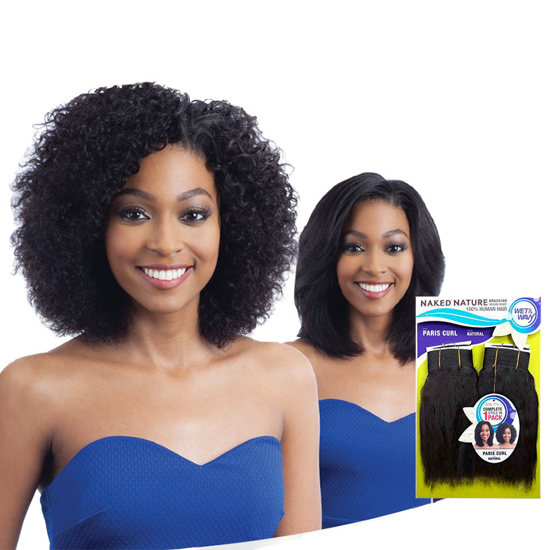 SHAKE N GO NAKED NATURE Wet & Wavy 4pcs Paris Curl