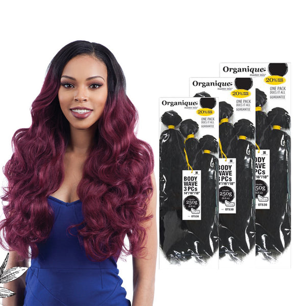 SHAKE N GO ORGANIQUE Mastermix Bundle Cheveux Body Wave 3 pièces