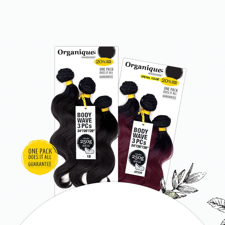 [Shake N Go] Organique Mastermix Bundle Hair Body Wave 3Pcs - Weaves