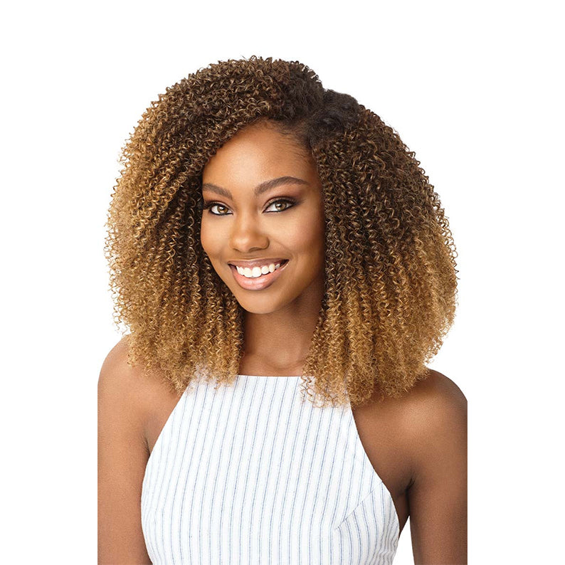 OUTRE Human Hair Blend Big Beautiful Hair Clip In 9 - 4C COILY FRO 10"