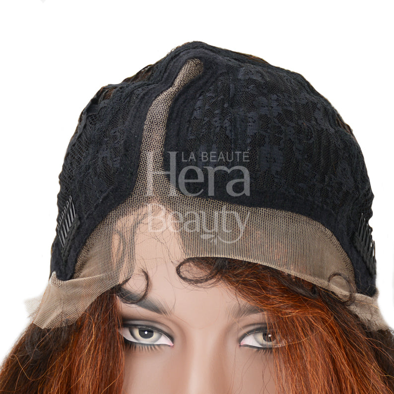 Perruque synthétique à dentelle frontale douce et naturelle Neesha Neesha205