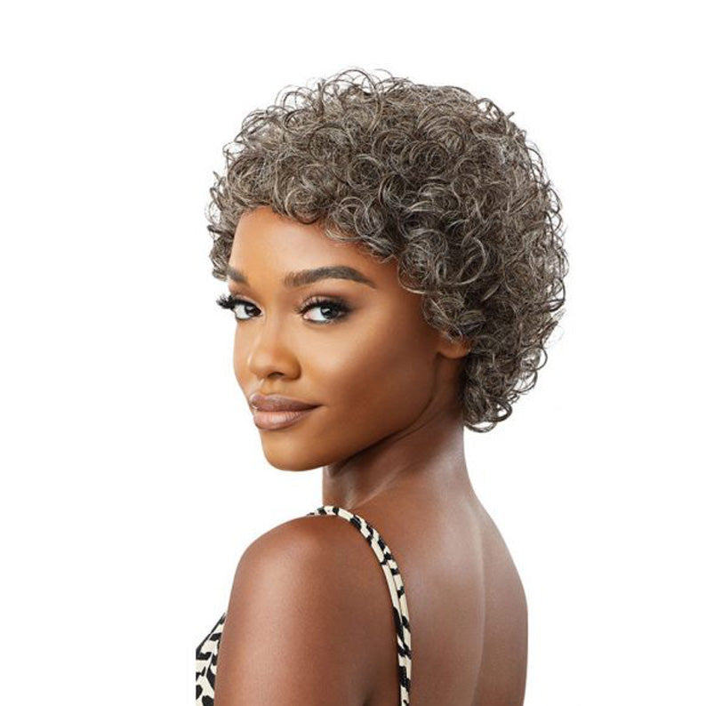 OUTRE FAB & FLY Gray Glamour 100% Human Hair Full Cap Wig VERONICA 8"-10"