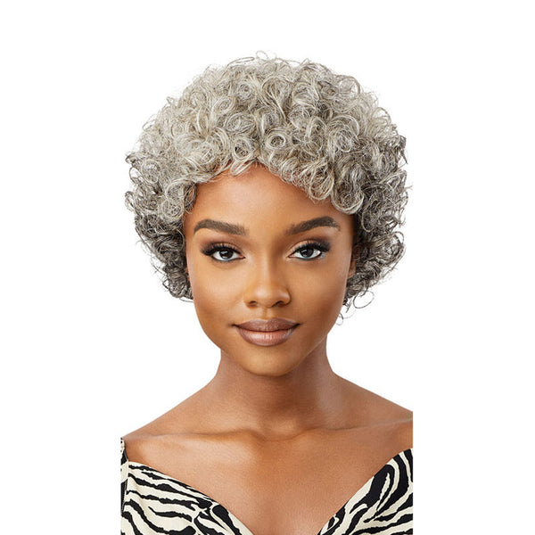 OUTRE Fab & Fly Gray Glamour 100% Unprocessed Human Hair Wig - VERONICA