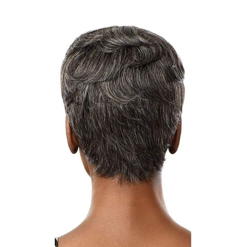 OUTRE Fab & Fly Gray Glamour 100% Unprocessed Human Hair Wig - ADDISON
