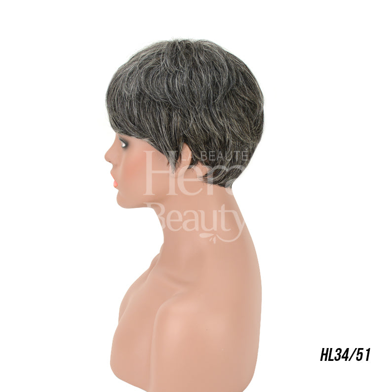 OUTRE Fab & Fly Gray Glamour 100% Unprocessed Human Hair Wig - EDEN