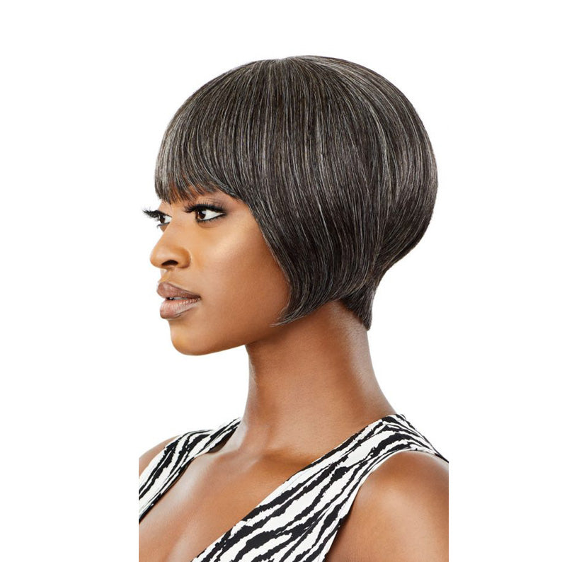 OUTRE Fab & Fly Gray Glamour 100% Unprocessed Human Hair Wig - HARRIET