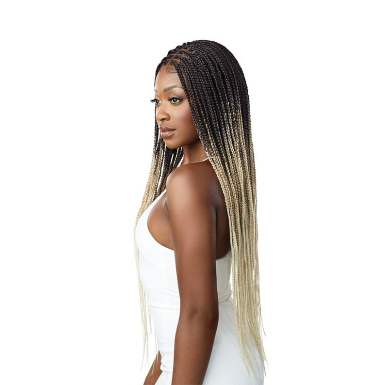 OUTRE Synthetic Pre-braided 13x4 Lace Frontal Wig KNOTLESS SQUARE PART BRAIDS