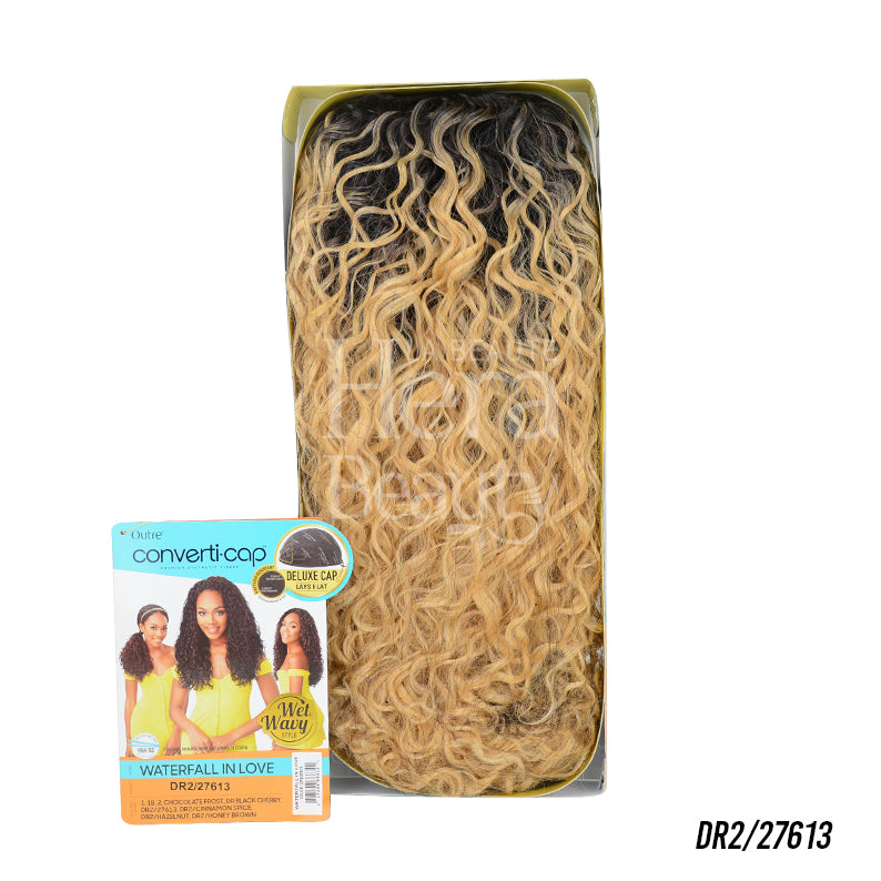 Converti Cap Synthetic Wet & Wavy Half Wig Waterfall In Love