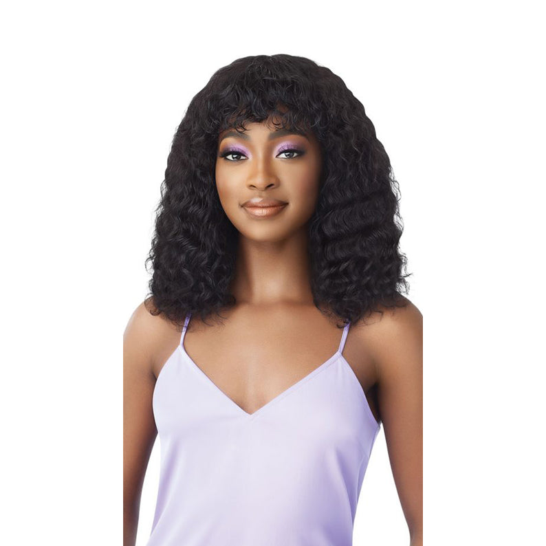 OUTRE Mytresses Purple Label Full Cap 100% Unprocessed Human Hair Wig - WET & WAVY NATURAL DEEP 18''