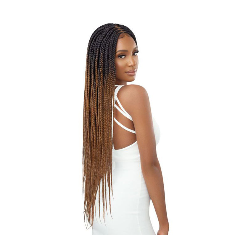 OUTRE Pre Braided Middle Part Feed-in Box Braid Wig 36"