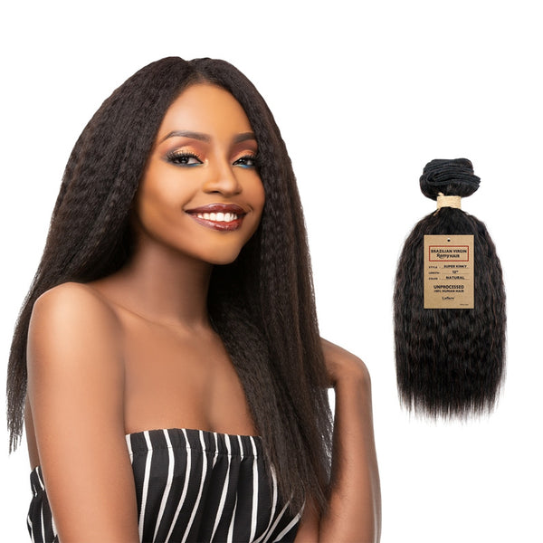 LAFLARE 100% Unprocessed Brazilian Virgin Remy Hair - SUPER KINKY