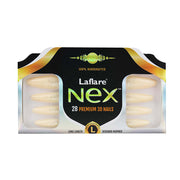 LAFLARE Nex 28 premium 3D nails boxed set with neutral beige long coffin nail tips for salons