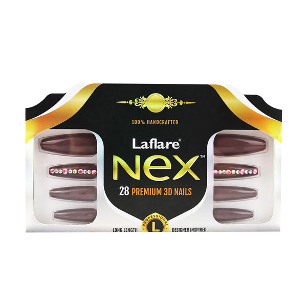 LAFLARE Nex Nail Tip Long Coffin #CFA006